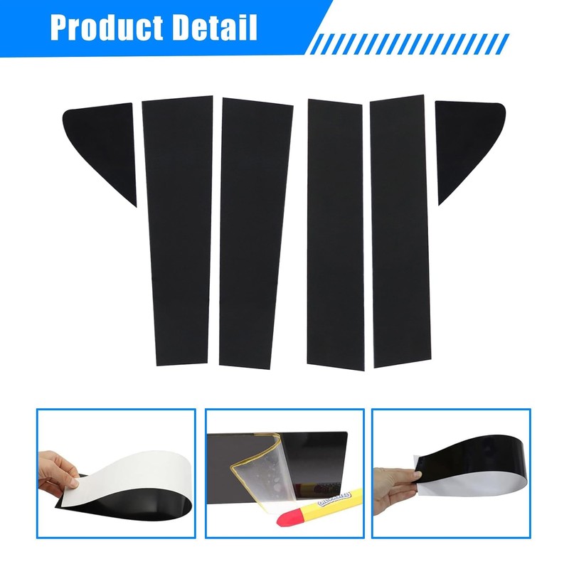 Priprilod Cover Pillar Posts Door Window Trim Gloss Black Fit
