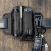 Multitool Flashlight Sheath Belt Leather EDC Pocket Organizer Pen Holder