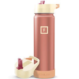 IRON °FLASK Camping & Hiking Hydration Flask with Straw, Wide Mouth Insulated Stainless Steel Sports Water Bottle - 22 oz Dream Sunset