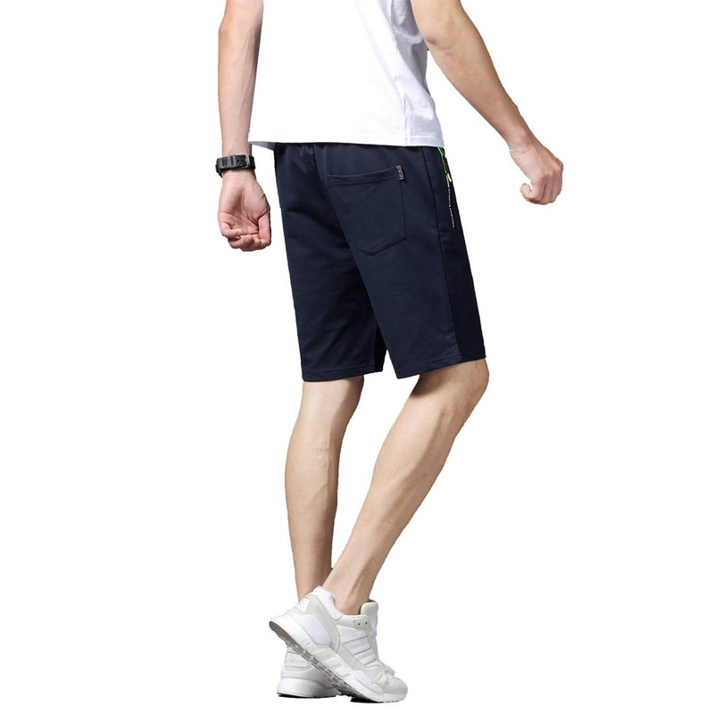 Tansozer Men’s Sport Shorts with Zip - blue, size: l