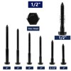 1/2" x 3" Hex Head Lag Screws Bolts 20Pcs 304