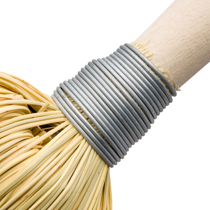 Redecker Hand Brush with Wooden Handle, Rice Straw, Untreated Beechwood,