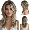 18 Inch High Temperature Fiber Layered Synthetic Wig for Women