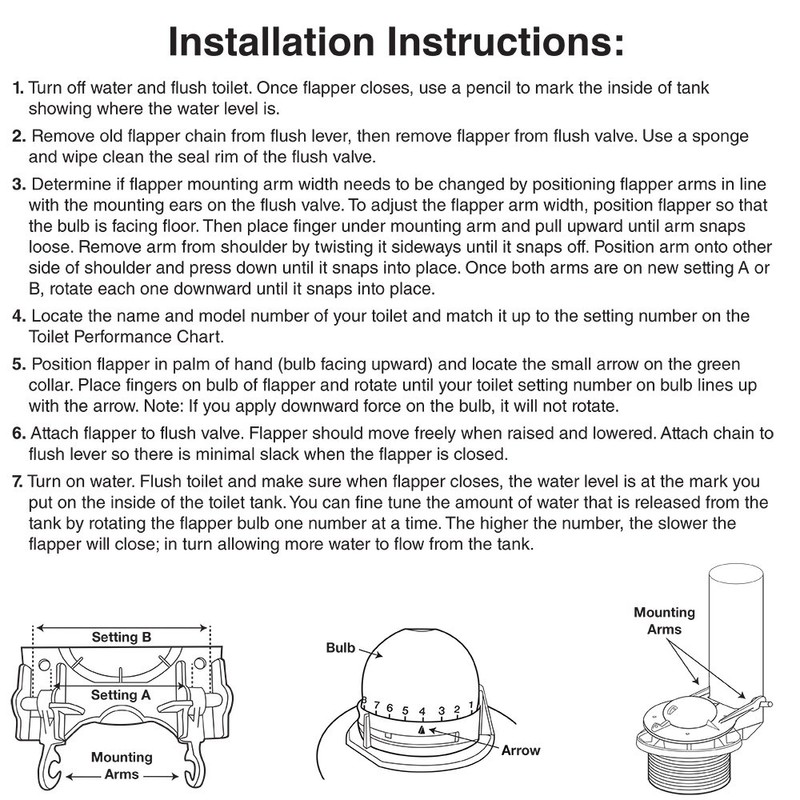 PlumbCraft Water Saving Universal Fit Toilet Flapper Replacement for 3-Inch