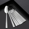 Hammered 12 Pieces Dinner Spoons Set, HaWare Stainless Steel 7.9