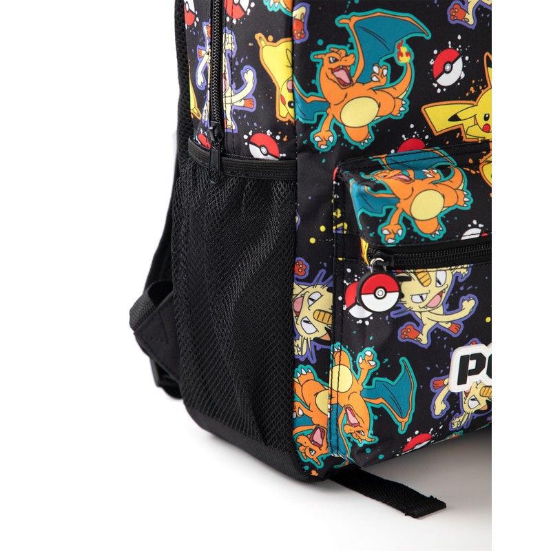 Pokémon Pikachu Charizard Gengar Meowth Backpack in Black | Kids