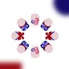 4th of July Press on Nails French Tip Fake Nails