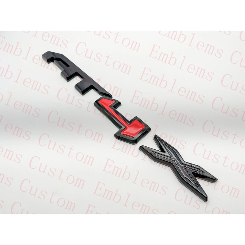 Auto Front Grill Gloss Black Red AT4X OVERLAY Emblem 2023+