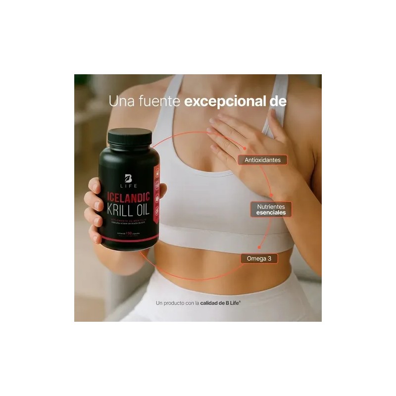 Frasco X150 Cápsulas 150g Icelandic Krill Oil B Life