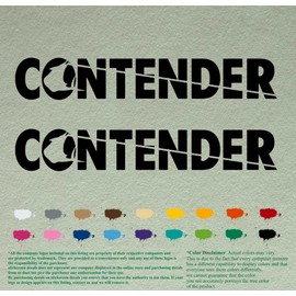 Pair of Contender Boats Compatible Replacement Decals Vinyl Stickers Boat Outboard Motor Set of 2 (24", Black 070)