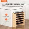 Bamboo Wood 6 Tier 48 Bottle Stackable Wine Rack Display