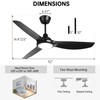 OFANTOP 52 Inch Ceiling Fans with Lights and Remote, Black