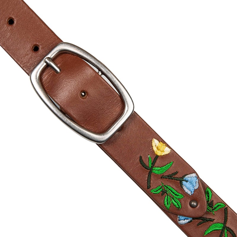 Lucky Brand Women's Embroidered Leather Belt | Stylish | Classic