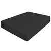 Black bed sheets double Microfibre fitted sheet Deep Pocket 12