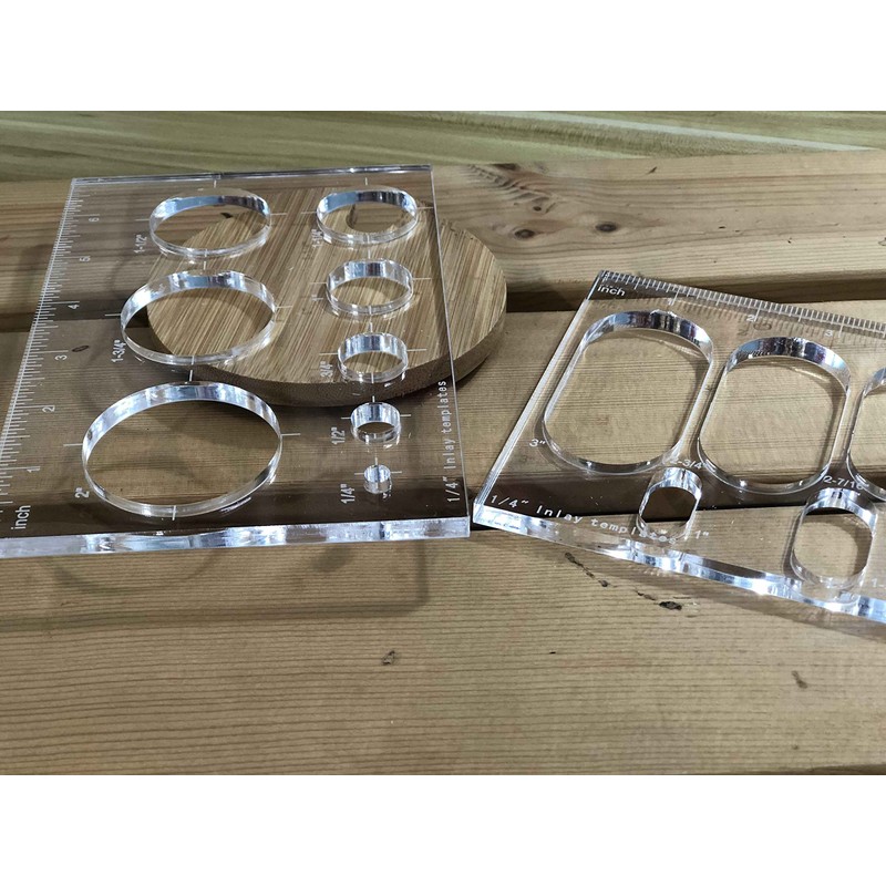 Pack of 2 Router Templates for Woodworking, Router Jig Templates,