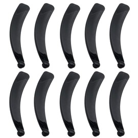 HappyHome Banana Clips, Large, Black, Set of 10, Simple, Tight, Hair Clips, Hair Accessories, 4.3 inches (11 cm), Pack of 10