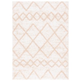 Safavieh Berber Shag Collection Accent Rug - 4'5" x 6'5", Ivory & Beige, Rustic Design, Non-Shedding & Easy Care, 1.25-inch Thick Ideal for High Traffic Areas in Foyer, Living Room, Bedroom (BER572A)