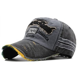 Spargel Damaged American Casual Cap, All Season, multicolor (black / gray)