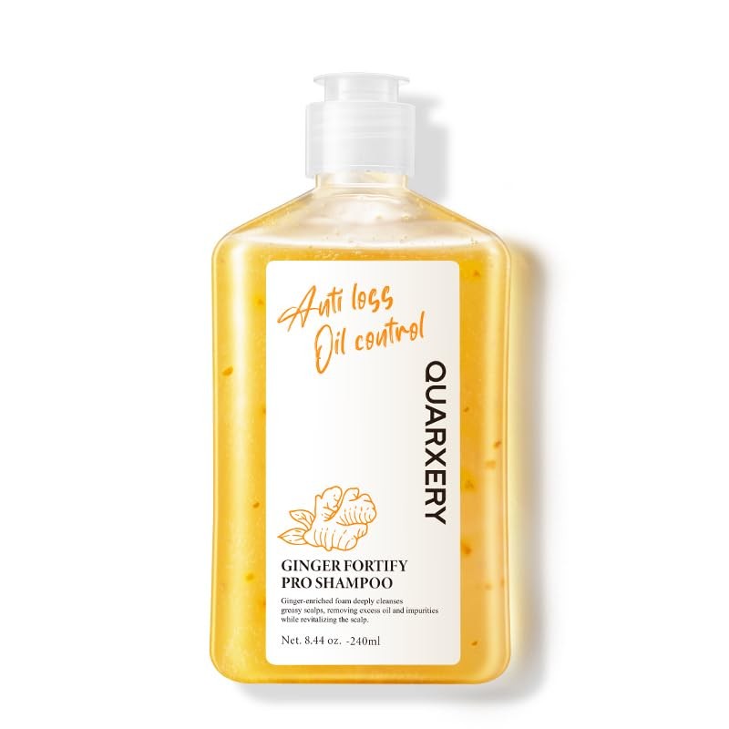 QUARXERY Shampoo Anticaída Ginger Pro Shampoo: y Cabello Graso con