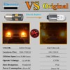 Eluseastar BAY9S H21W LED Bulbs Amber High Power 4000LM Extremely