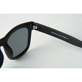 corciova TR 90 Polarized Sunglasses Matte Black Frame Grey Lens Men Women for Driving Fishing 100% UV Protection