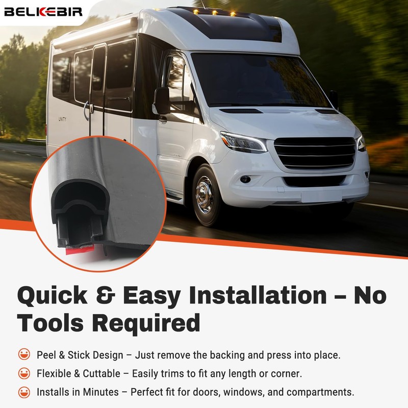 BELKEBIR RV Slide Out Seal, D-Seal Wiper Weather Stripping 1