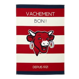 Coucke Laughing Cow Printed Cotton Tea Towel Striped 50 x 75 cm