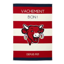 Coucke Laughing Cow Printed Cotton Tea Towel Striped 50 x 75 cm