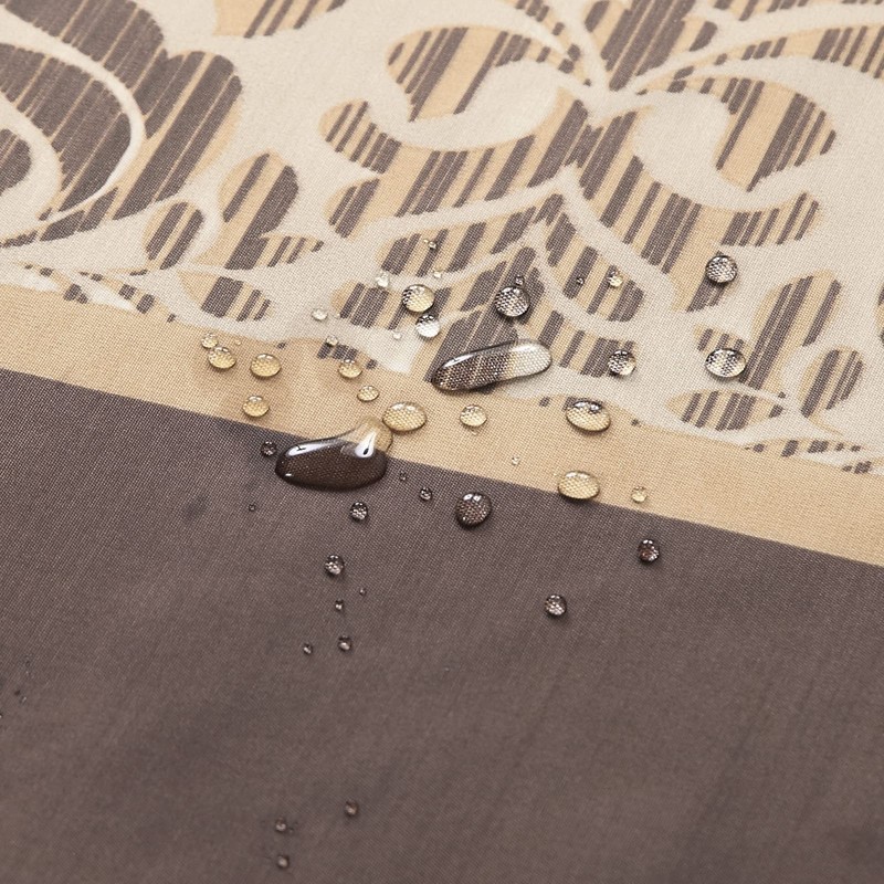 MVSUTA Sterling Farmhouse Brown Waterproof Polyester Fabric Chocolate Vintage Printed