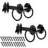 TERF® Heavy Duty Antique Black Twisted Ring Gate Latch Door