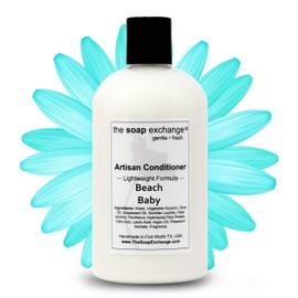 The Soap Exchange Hair Conditioner - Beach Baby Scent - Hand Crafted 12 fl oz / 354 ml Natural Artisan Hair Care, Sulfate & Paraben Free, Nourish, Moisturize, & Protect. Made in the USA.