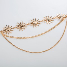 Scarlet Darkness Women Concho Belts Renaissance Western Cowgirl Chain Dress Belts Sun S