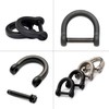 TUNUKE Titanium D-Ring Small Mini Screw-Type Keyring Keychain Carabiner Key