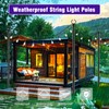zoegi 4 Pack 10Ft String Light Poles,Light Poles for Outside
