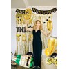 LaVenty 47PCS Black Gold Talk 30 to Me Balloons Birthday