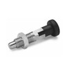 Ganter Normelemente GN 717-4-M8X1-CK-NI - Stainless Steel Latching Bolt, Silver,