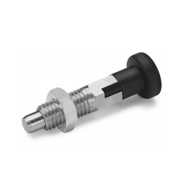 Ganter Normelemente GN 717-4-M8X1-CK-NI - Stainless Steel Latching Bolt, Silver, Pack of 2