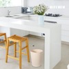UUJOLY Small Bathroom Trash Can Wastebasket, Plastic Garbage Bin Container