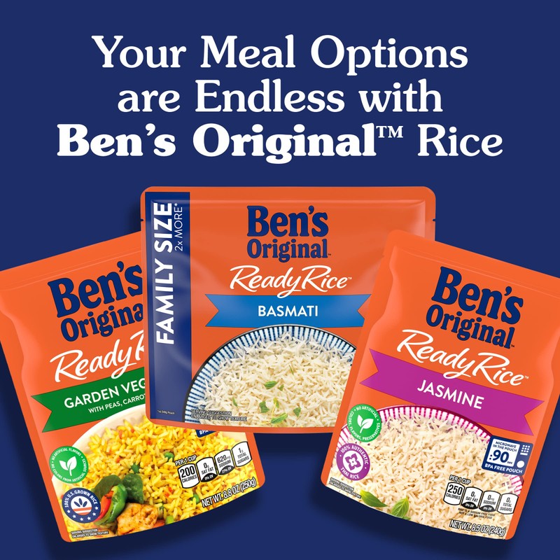 BEN'S ORIGINAL READY RICE Basmati Rice, Family Size, 17.3 OZ