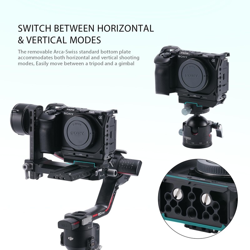 Tilta ZV-E1 Cage,Half Camera Cage Compatible with Sony ZV-E1 High