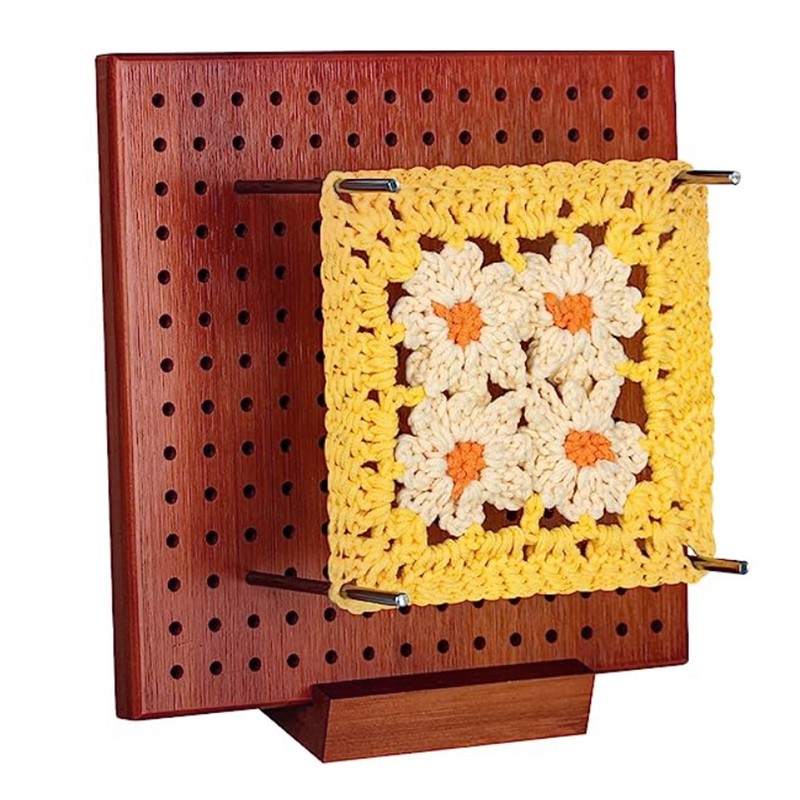 Crochet Blocking Board Wooden Handcrafted Knitting Blocking Mat for Knitting