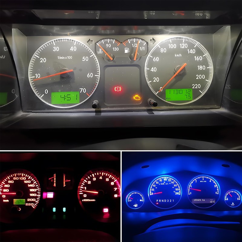 KHGUZ 40PCS Car Dashboard T5 LED Lights, Super Bright Auto
