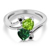 Gem Stone King 925 Sterling Silver Green Peridot Green Nano