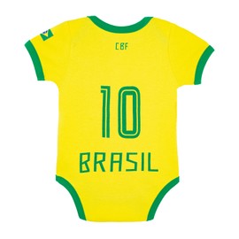 Cnins Brazil Soccer Baby Outfits 12-18 Months | Unisex Infant Brasil Football Onesie for Photography (CN-NBZS, 12-18M)
