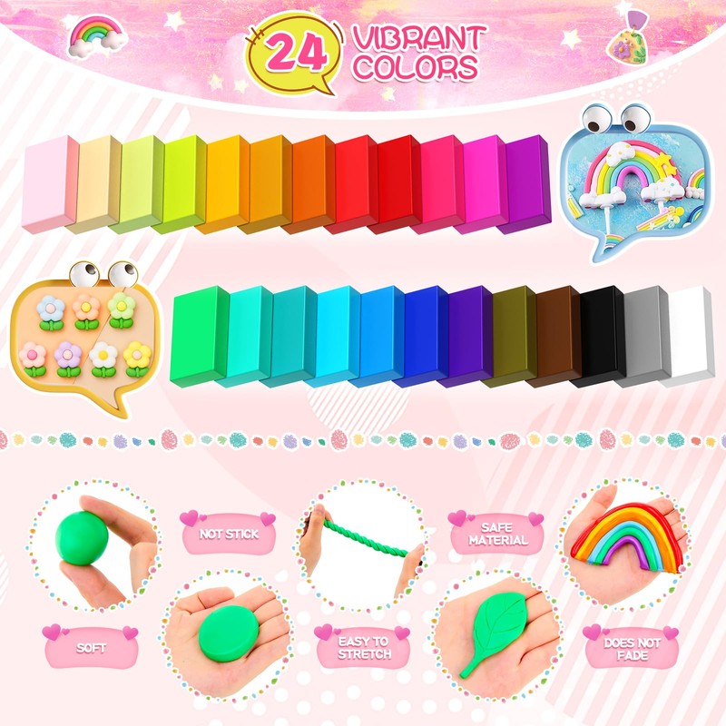 CGBOOM 3 in 1 Polymer Clay Jewelry Making Kits, Craft