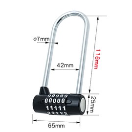 Combination Lock, 5 Digit Combination Curtains, 7 mm Wide Flexible Cable Lock, Long Appetizers Padlock, Updated Safety Resetting Lock for Gym (Blue)