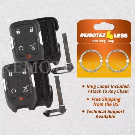 Remotez4less 2 For 2017 2018 2019 2020 GMC Acadia Replacement Remote Fob Shell Case Pad 5b