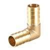 sourcing map 16mm Barb Brass Hose Fitting 90 Degree Elbow