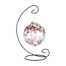 Dale Tiffany AC24027-D4 Rainbow Tree of Life Hand Blown Art Glass Ornament Witch Globe Gazing Ball, 4" Diameter with Hanging Stand, Enchanted