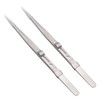 Healeved 2pcs Professional Steel Tweezers Jewelry and Repair Pointed Precision